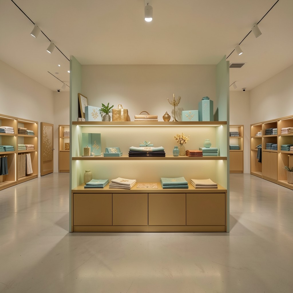 Festive Thai retail display with seasonal merchandise